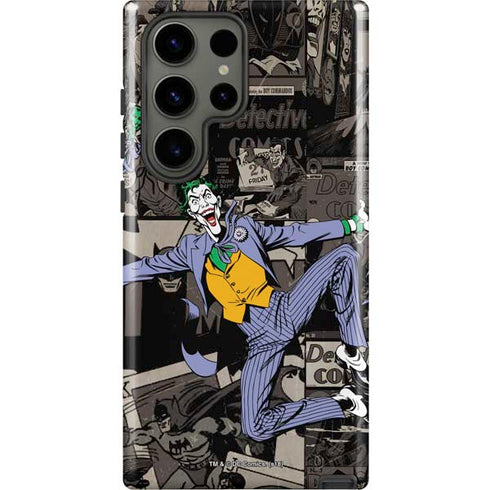 DC Comics The Joker Vintage Action pose pattern Galaxy S23 Ultra Pro Case