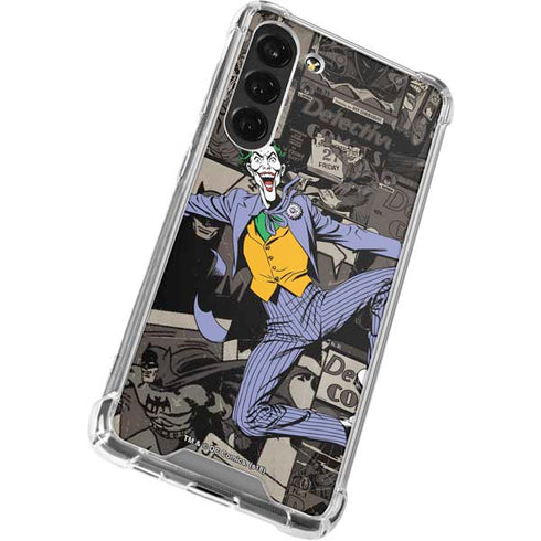 DC Comics The Joker Vintage Action pose pattern Galaxy S24 FE Clear Case