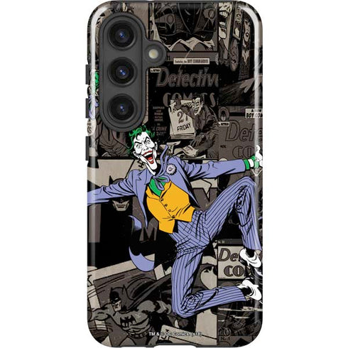 DC Comics The Joker Vintage Action pose pattern Galaxy S25 Impact Case