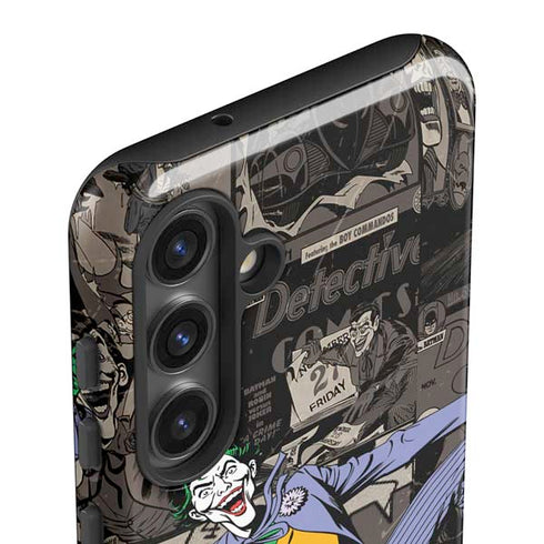 DC Comics The Joker Vintage Action pose pattern Galaxy S25 Impact Case