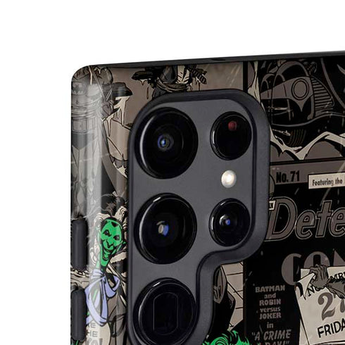 DC Comics The Joker Vintage Action pose pattern Galaxy S25 Ultra Impact Case