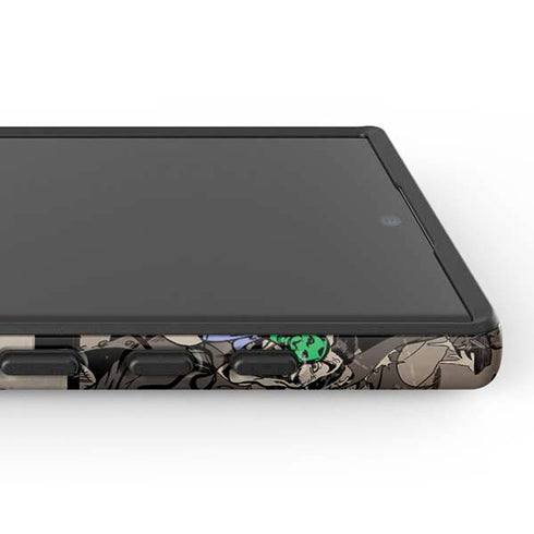 DC Comics The Joker Vintage Action pose pattern Galaxy S25 Ultra Impact Case