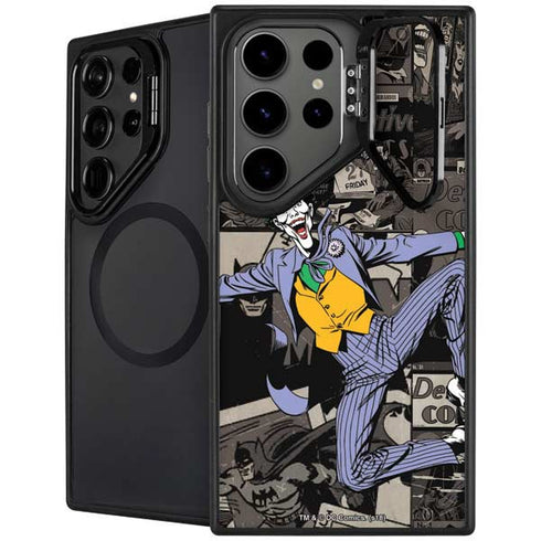 DC Comics The Joker Vintage Action pose pattern Galaxy S24 Ultra Kickstand Case