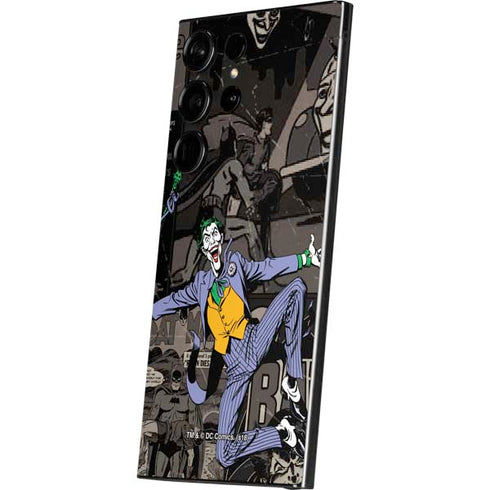 DC Comics The Joker Vintage Action pose pattern Galaxy S25 Ultra Skin