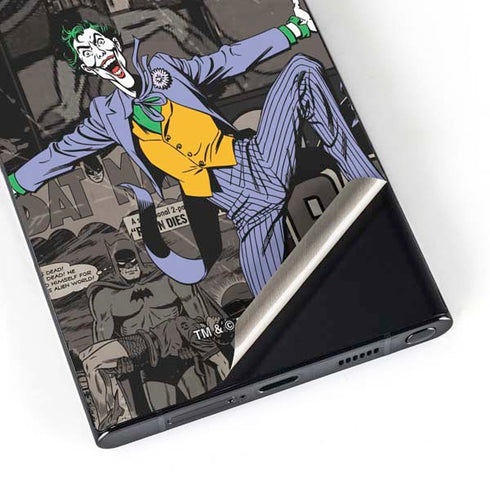DC Comics The Joker Vintage Action pose pattern Galaxy S24 Ultra Skin