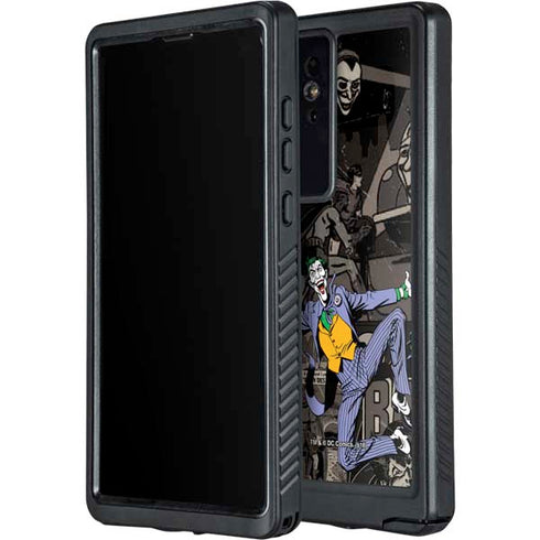 DC Comics The Joker Vintage Action pose pattern Galaxy S24 Ultra Waterproof Case