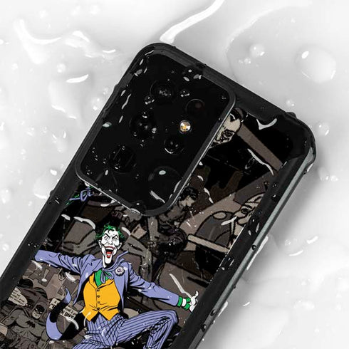 DC Comics The Joker Vintage Action pose pattern Galaxy S24 Ultra Waterproof Case