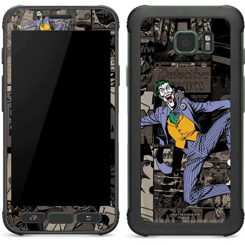 DC Comics The Joker Vintage Action pose pattern Galaxy S7 Active Skin
