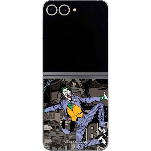 DC Comics The Joker Vintage Action pose pattern Galaxy Z Flip6 Skin