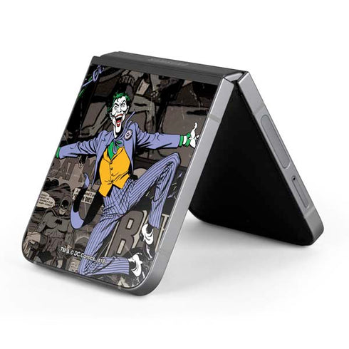 DC Comics The Joker Vintage Action pose pattern Galaxy Z Flip6 Skin