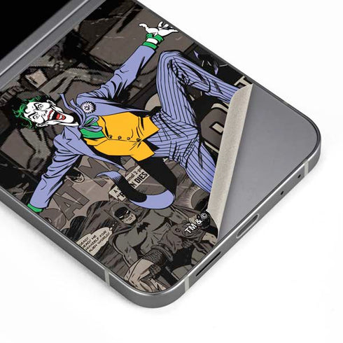 DC Comics The Joker Vintage Action pose pattern Galaxy Z Flip6 Skin