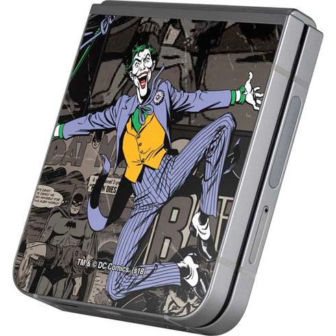 DC Comics The Joker Vintage Action pose pattern Galaxy Z Flip6 Skin