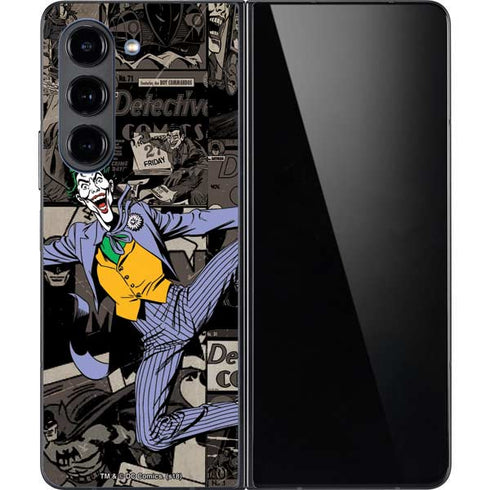 DC Comics The Joker Vintage Action pose pattern Galaxy Z Fold5 5G Skin