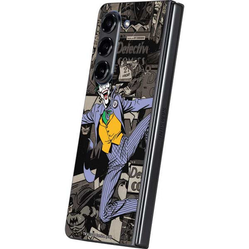 DC Comics The Joker Vintage Action pose pattern Galaxy Z Fold5 5G Skin