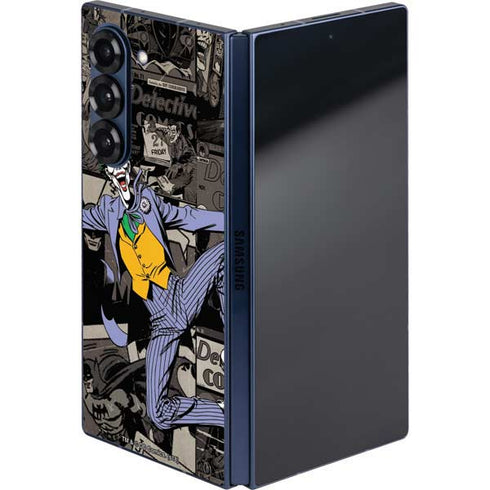 DC Comics The Joker Vintage Action pose pattern Galaxy Z Fold6 Skin
