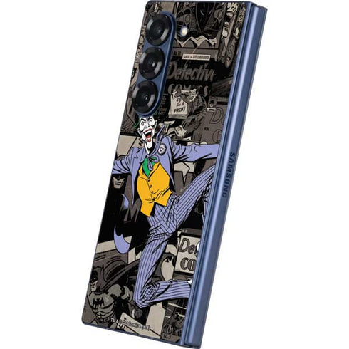 DC Comics The Joker Vintage Action pose pattern Galaxy Z Fold6 Skin