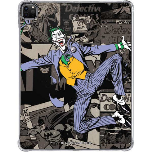 DC Comics The Joker Vintage Action pose pattern iPad Pro 11in (2024) Clear Case
