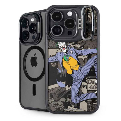 DC Comics The Joker Vintage Action pose pattern iPhone 13 Pro Max Kickstand Case