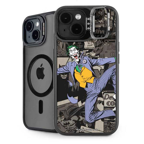 DC Comics The Joker Vintage Action pose pattern iPhone 14 Kickstand Case