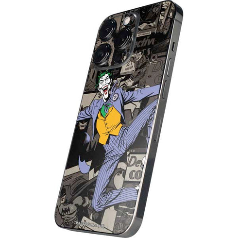 DC Comics The Joker Vintage Action pose pattern iPhone 15 Pro Max Skin
