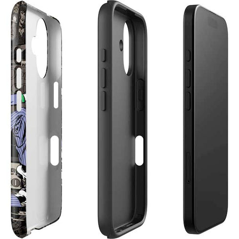 DC Comics The Joker Vintage Action pose pattern iPhone 16 Impact Case