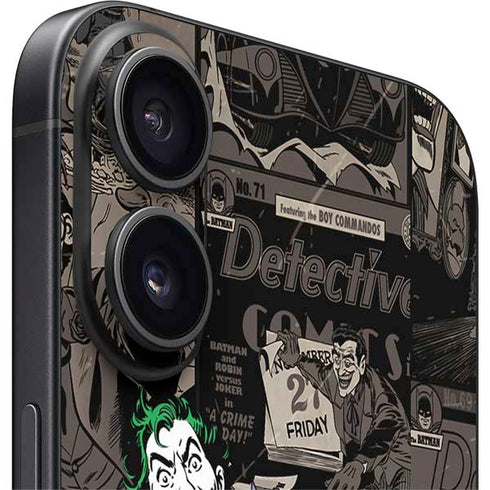 DC Comics The Joker Vintage Action pose pattern iPhone 16 Plus Skin
