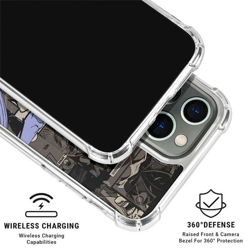 DC Comics The Joker Vintage Action pose pattern iPhone 16 Pro Clear Case