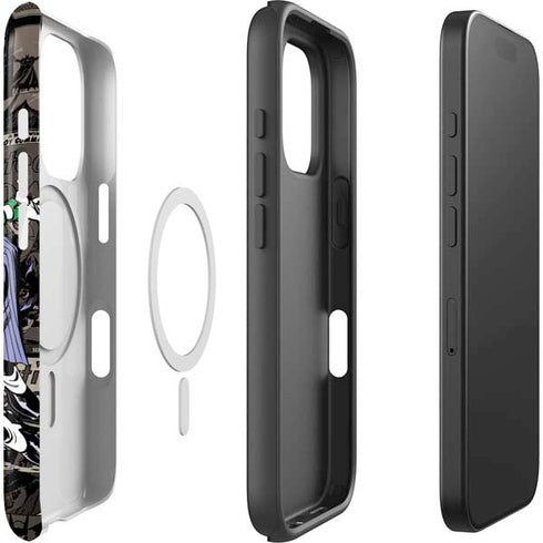 DC Comics The Joker Vintage Action pose pattern iPhone 16 Pro Magsafe Impact Case