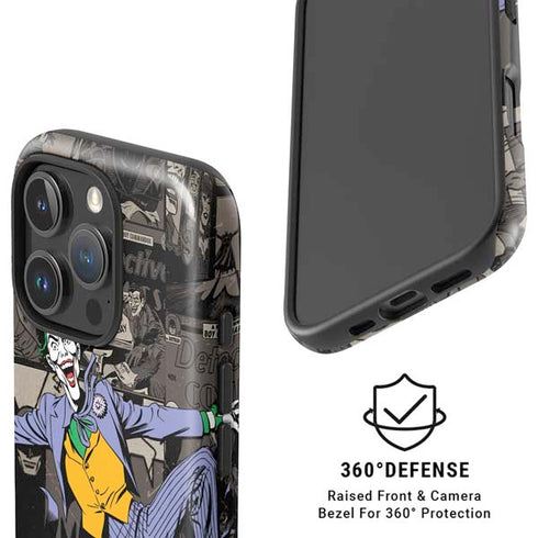 DC Comics The Joker Vintage Action pose pattern iPhone 16 Pro Magsafe Impact Case