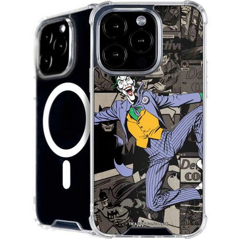 DC Comics The Joker Vintage Action pose pattern iPhone 16 Pro Max MagSafe Case