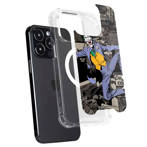 DC Comics The Joker Vintage Action pose pattern iPhone 16 Pro Max MagSafe Case