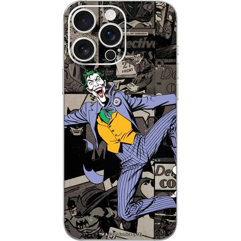 DC Comics The Joker Vintage Action pose pattern iPhone 16 Pro Max Skin