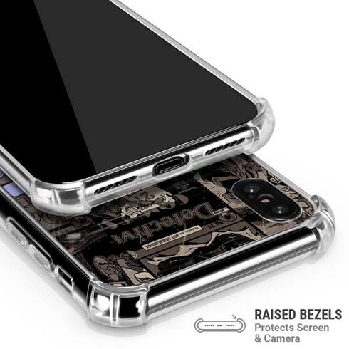 DC Comics The Joker Vintage Action pose pattern iPhone X/XS Clear Case