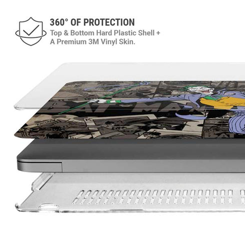 DC Comics The Joker Vintage Action pose pattern MacBook Pro 14in (2021-24) Case plus Skin