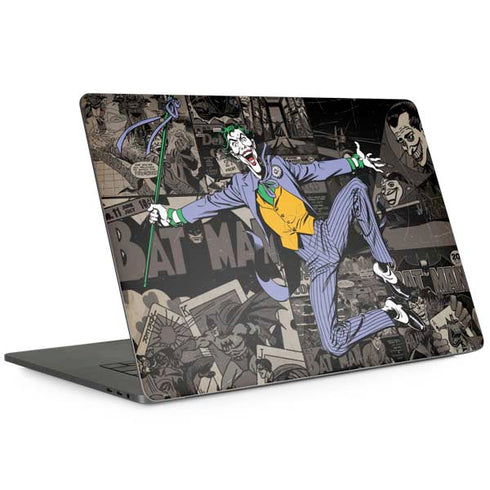 DC Comics The Joker Vintage Action pose pattern MacBook Skins