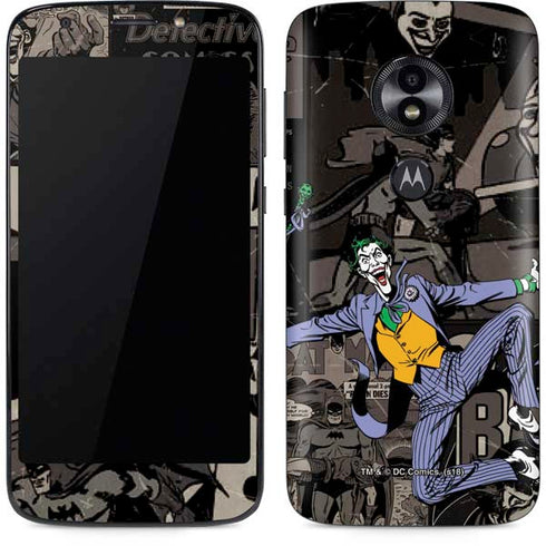 DC Comics The Joker Vintage Action pose pattern Moto E5 Play Skin