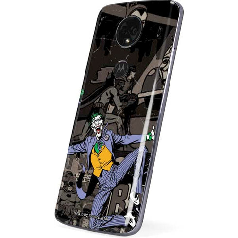 DC Comics The Joker Vintage Action pose pattern Moto E5 Plus Skin