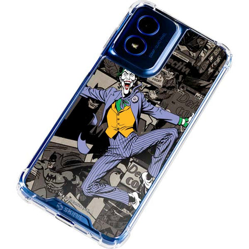 DC Comics The Joker Vintage Action pose pattern Moto G 5G (2024) Clear Case
