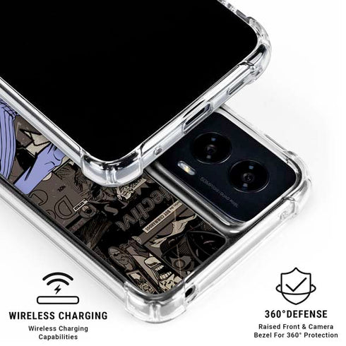 DC Comics The Joker Vintage Action pose pattern Moto G Power 5G (2024) Clear Case