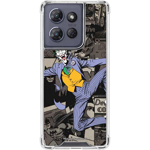 DC Comics The Joker Vintage Action pose pattern Moto G Stylus 5G (2025) Clear Case