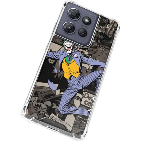 DC Comics The Joker Vintage Action pose pattern Moto G Stylus 5G (2025) Clear Case