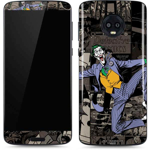 DC Comics The Joker Vintage Action pose pattern Moto G6 Skin