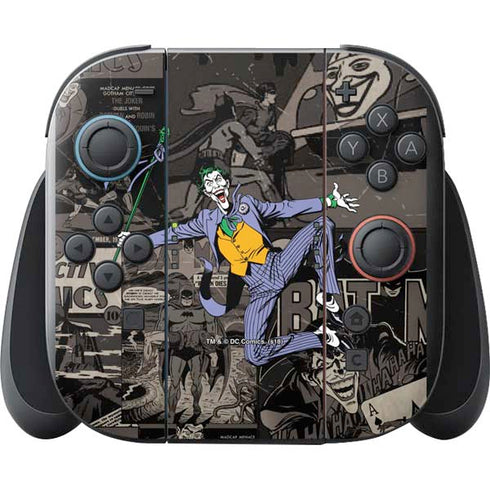 DC Comics The Joker Vintage Action pose pattern Nintendo Switch 2 (2025) with Joy-Con Skin