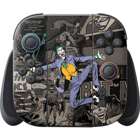 DC Comics The Joker Vintage Action pose pattern Nintendo Switch 2 (2025) Joy-Con Controller Skin