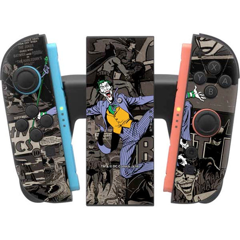DC Comics The Joker Vintage Action pose pattern Nintendo Switch 2 (2025) Joy-Con Controller Skin