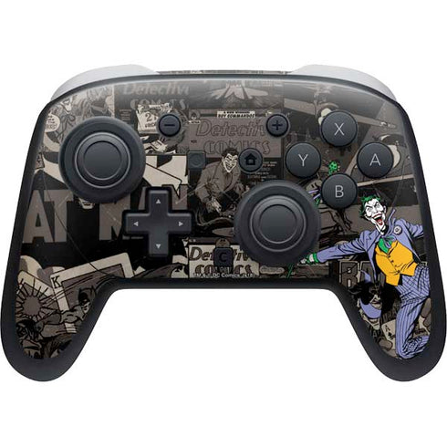 DC Comics The Joker Vintage Action pose pattern Nintendo Switch 2 (2025) Pro Controller Skin
