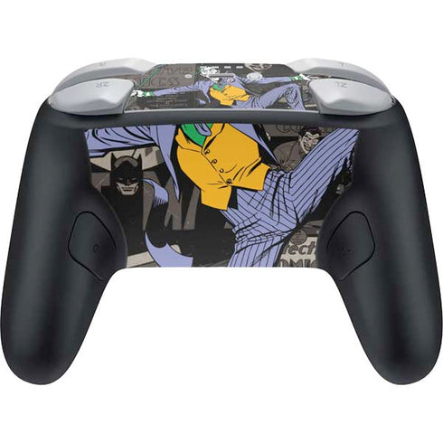DC Comics The Joker Vintage Action pose pattern Nintendo Switch 2 (2025) Pro Controller Skin