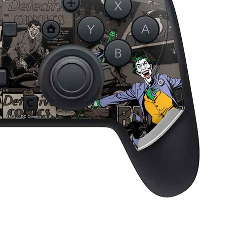 DC Comics The Joker Vintage Action pose pattern Nintendo Switch 2 (2025) Pro Controller Skin