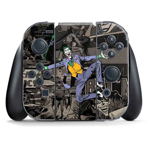 DC Comics The Joker Vintage Action pose pattern Nintendo Skins