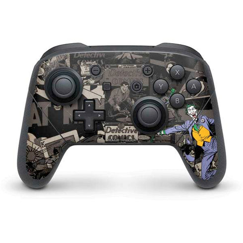 DC Comics The Joker Vintage Action pose pattern Nintendo Switch Pro Controller Skin
